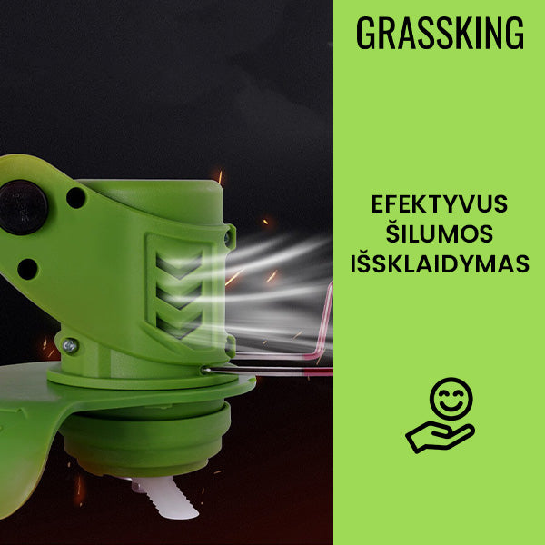 GRASSKING™ - ŽOLIAPJOVĖ SU AKUMULIATORIUMI